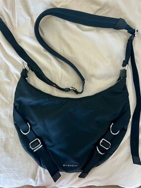 GIVENCHY Black Voyou Nylon Crossbody Bag
